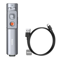 

                                    Baseus Rechargeable Orange Dot Wireless Presenter (Red Laser) - Grey