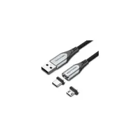 VENTION CQMHG USB2.0 (M) To 2-In-1 Micro-B & Type-C Male Magnetic Cable 1.5M