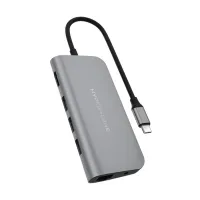 

                                    Targus HD30F Type-C Male to Tri USB, Type-C, HDMI, SD, MicroSD, LAN & Audio Female Space Gray Converter #HPR-HD30F-GRY-GL-50 / HD30F-GRAY