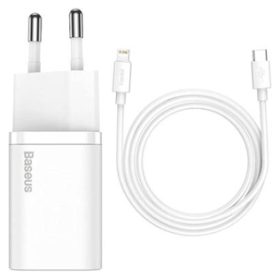 Baseus Super Si Quick Charger 1C 20W CN Sets (White)