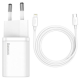 Baseus Super Si Quick Charger 1C 20W CN Sets (White)