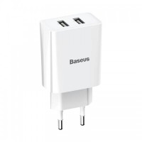 

                                    Baseus Speed Mini 10.5W Dual U Charger (White)