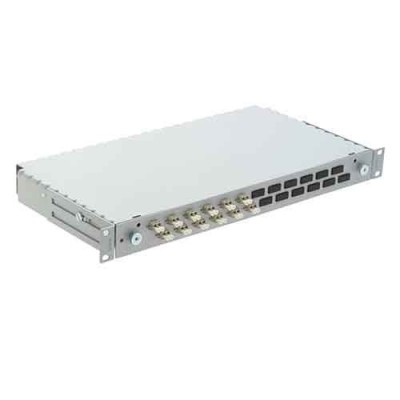 R&M 6 Port Fiber Rack Mount LIU loaded with Multimode 3x SC-PC DX ...