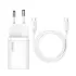 Baseus Super Si Quick Charger 1C 25W With Cable Type-C to Type-C (White)