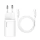 Baseus Super Si Quick Charger 1C 25W With Cable Type-C to Type-C (White)