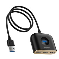 

                                    Baseus Square Round 4 in 1 Type A USB Hub Adapter