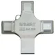 SMART SM8 64GB SuperFast 4-in-1 Metal Body Mobile Disk Drive