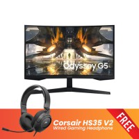 Samsung ODYSSEY G5 LS27CG550EWX 27" 165Hz QHD Curved Gaming Monitor
