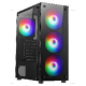 XTREME 100E WITH 4 RGB FAN, TEMPERED GLASS BLACK CASE