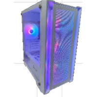 

                                    XJOGOS M211WH 4 RGB FAN, MESH+ FULL TEMPERED GLASS WHITE ATX GAMING COMPUTER CASE