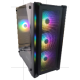 XJOGOS M211BK 4 RGB FAN, MESH+ FULL TEMPERED GLASS BLACK ATX GAMING COMPUTER CASE