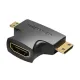 Vention AGFB0 2-in-1 Micro & Mini HDMI Male to HDMI Female Converter