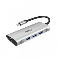 

                                    WiWU Alpha 631STR 6-in-1 Multi-function Type-C Hub Adapter