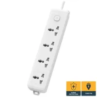 Deli CT703ES 3 Pin 4 Port 3 Meter Power Strip With Surge Protection