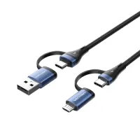 Vention CTLLG 4-in-1 1.5M USB 2.0 and Micro USB to Type-C Cable