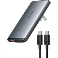 
                                    Baseus GaN5 Pro Ultra-Slim Fast Charger 65W Adapter with Type C Cable