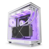 

                                    NZXT H6 Flow RGB 2023 Compact Dual-Chamber Mid-tower Airflow Casing White