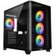 SMART A400B Curved Tempered Glass Mid Tower ATX Case With 4 ARGB Fan