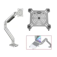 

                                    Kaloc KLC-DS150 17-35 Inch Single Monitor Arm and ZENO MP2 Tray Stand Combo