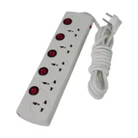 

                                    Nano MBS 405 5-Port Power Strip White (2 Pin Power Plug)