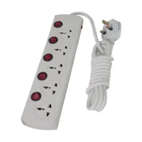 

                                    Nano MBS 405 5-Port Power Strip White (3 Pin Power Plug)