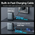 Vention FHFH0 10000mAh 35W Power Bank With Built-in Type C & Lightning Cables