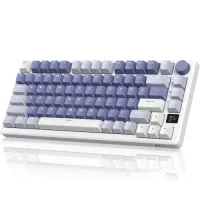 

                                    Royal Kludge RK M75 RGB Tri-Mode Hot-Swappable Silver Switch Mechanical Keyboard