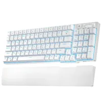 

                                    Royal Kludge RK96 RGB Hot-Swappable Tri-Mode Blue Switch Wireless Mechanical Keyboard White