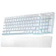 Royal Kludge RK96 RGB Hot-Swappable Tri-Mode Blue Switch Wireless Mechanical Keyboard White