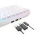 Royal Kludge RK96 RGB Hot-Swappable Tri-Mode Blue Switch Wireless Mechanical Keyboard White