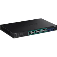 

                                    TRENDnet TPE-30284 28-Port Gigabit Web Smart PoE+ Switch with 4 x 10G SFP+ slots