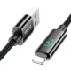 Hoco U125 Benefit USB-A to Lightning 12W Data Cable With Display