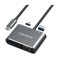 

                                    Yuanxin X-3402 Type-C Male to HDMI VGA USB PD Female Converter