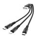 Hoco X47 Harbor 3-In-1 USB Charging Cable